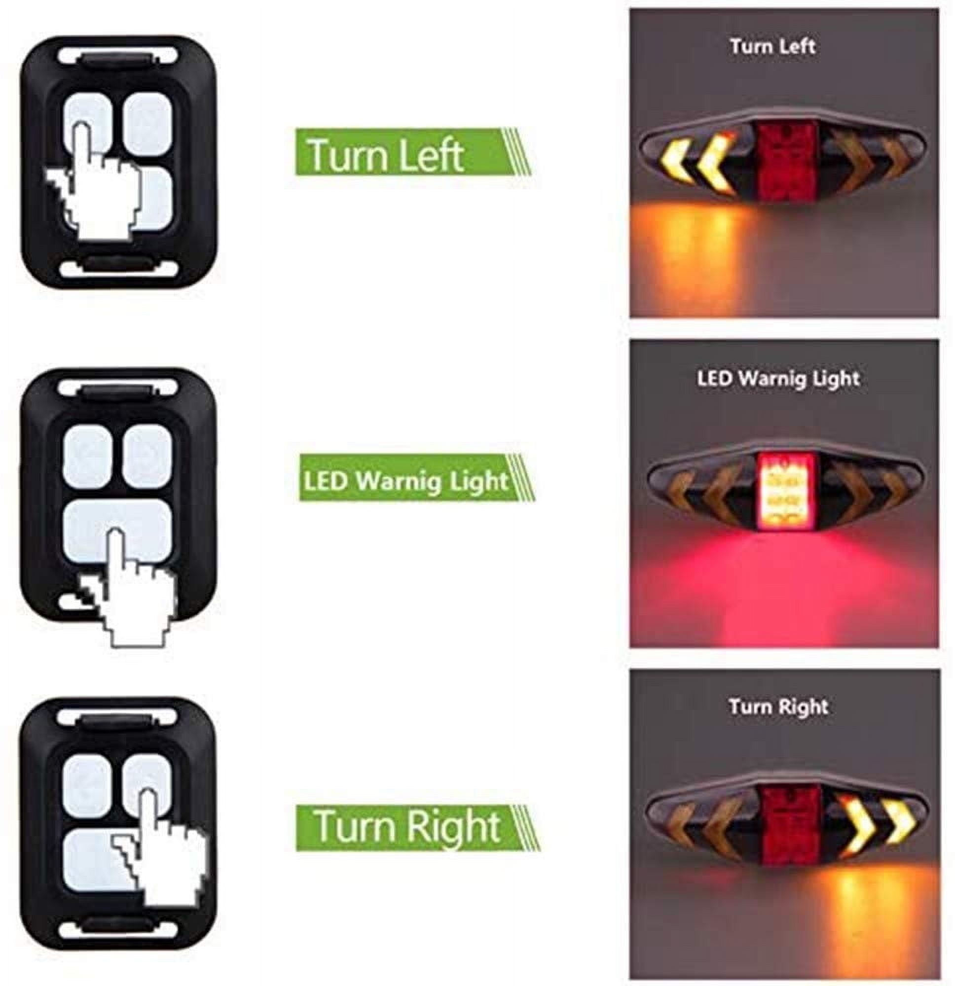 High Visibility Wireless Turn Signal, Remote Control Taillight, LED Flashing Indicator, Sports Car Style, For Motorcycles, 12V Power, Waterproof Design, Street Riding, Off-Road Use, Durable, Bksdlh